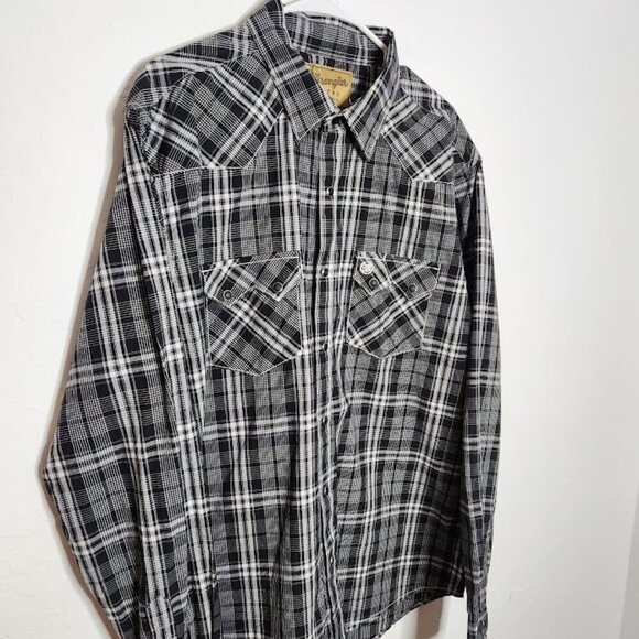 Wrangler Retro Men's Long Sleeve Button-Down Shirt Size XL - Picture 2 of 6